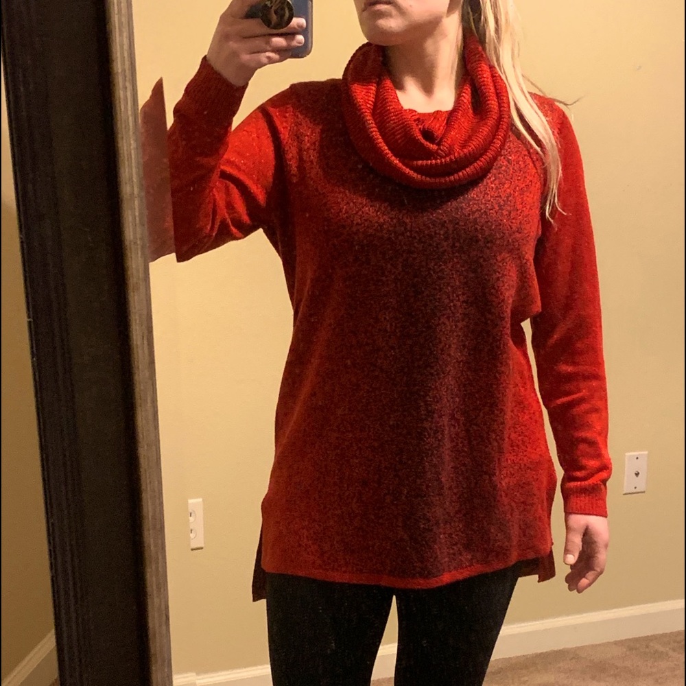Red and black casual dress
